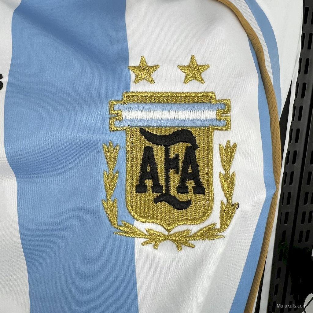 Retro 2006 Argentina Home Long SLeeve Jersey