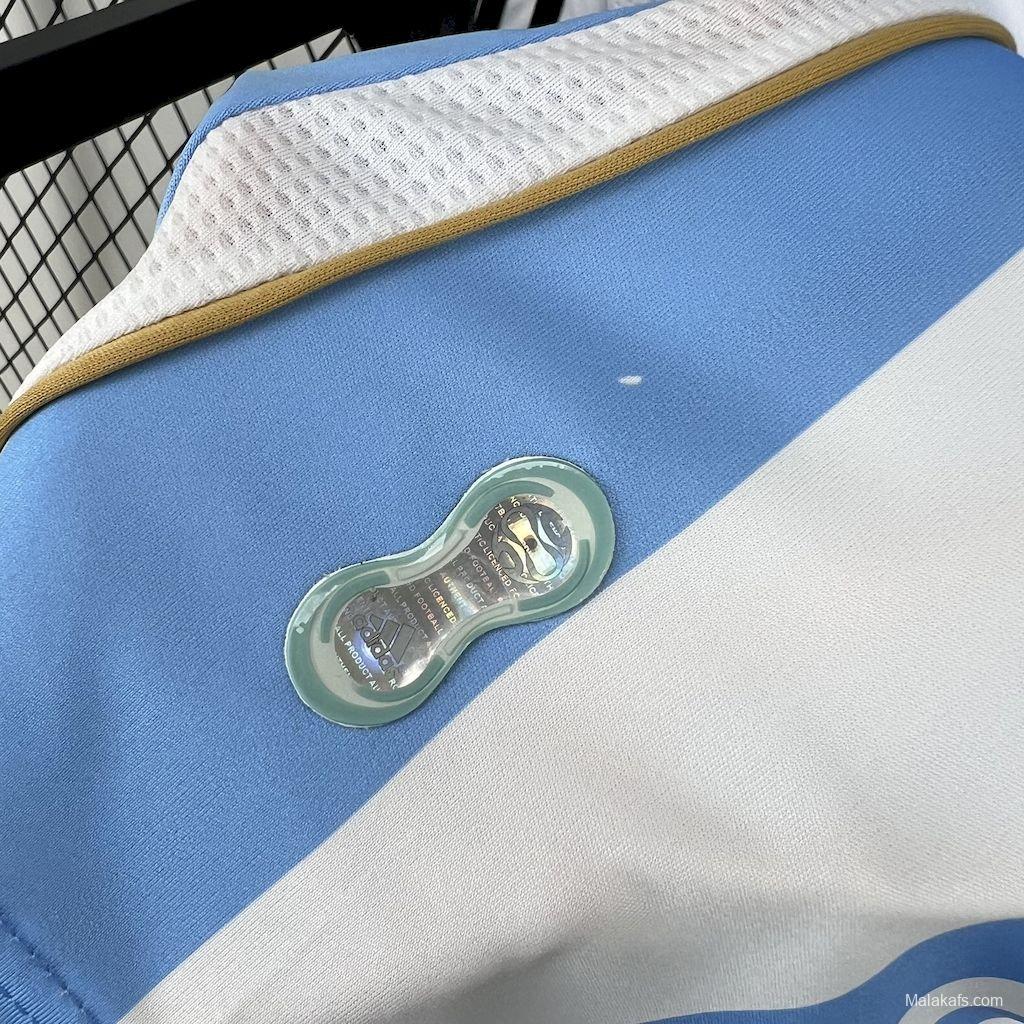 Retro 2006 Argentina Home Long SLeeve Jersey