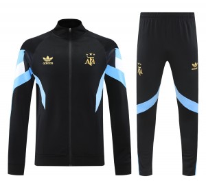 24/25 Argentina Black Full Zipper Jacket +Long Pants