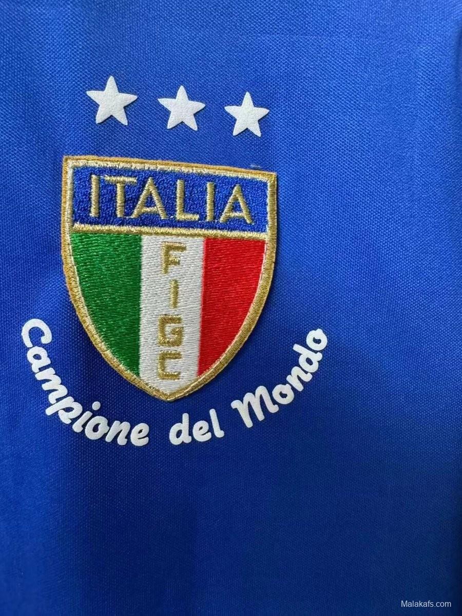 Retro 1982 Italy Home Long Sleeve Jersey