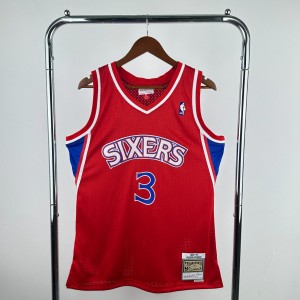 Philadelphia 76ers #3 Allen Iverson 1996/97 Mitchell & Ness Edition Red