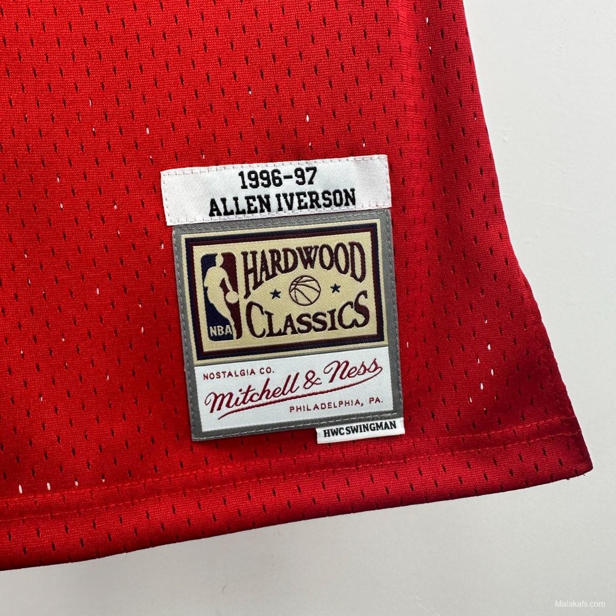 Philadelphia 76ers #3 Allen Iverson 1996/97 Mitchell & Ness Edition Red