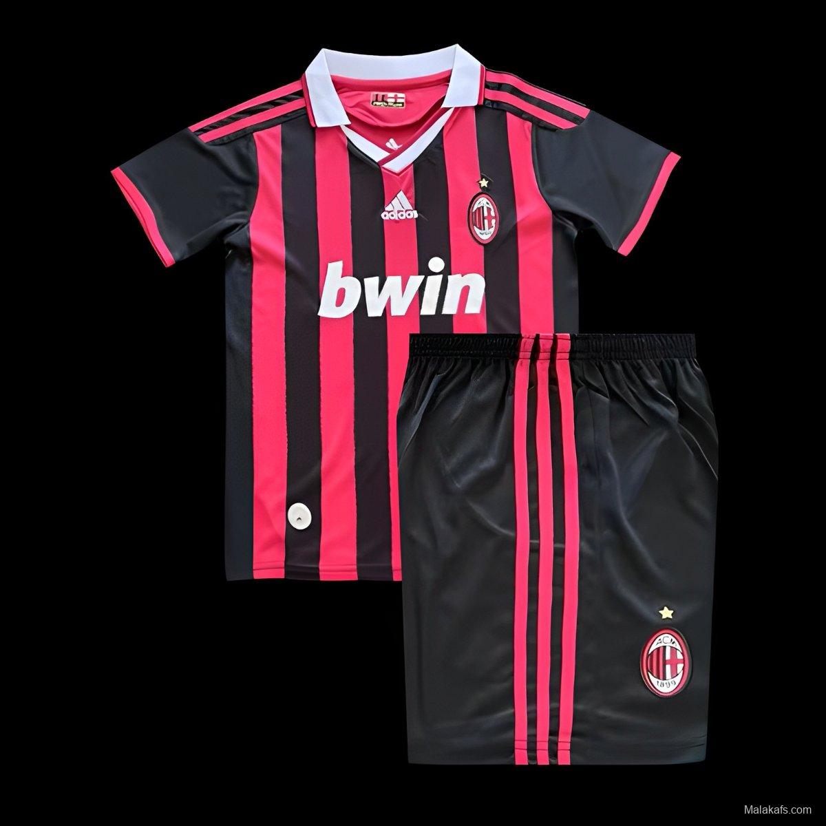 Retro Kids 09/10 AC Milan Home Jersey