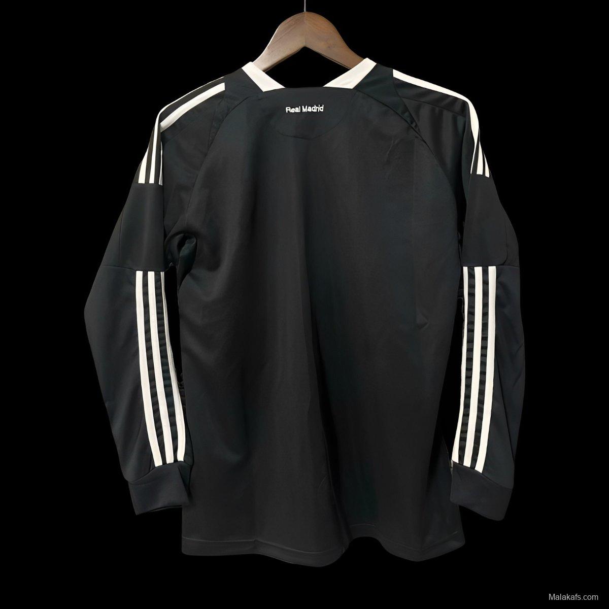 Retro 08/09 Real Madrid Third Black Long Sleeve Jersey