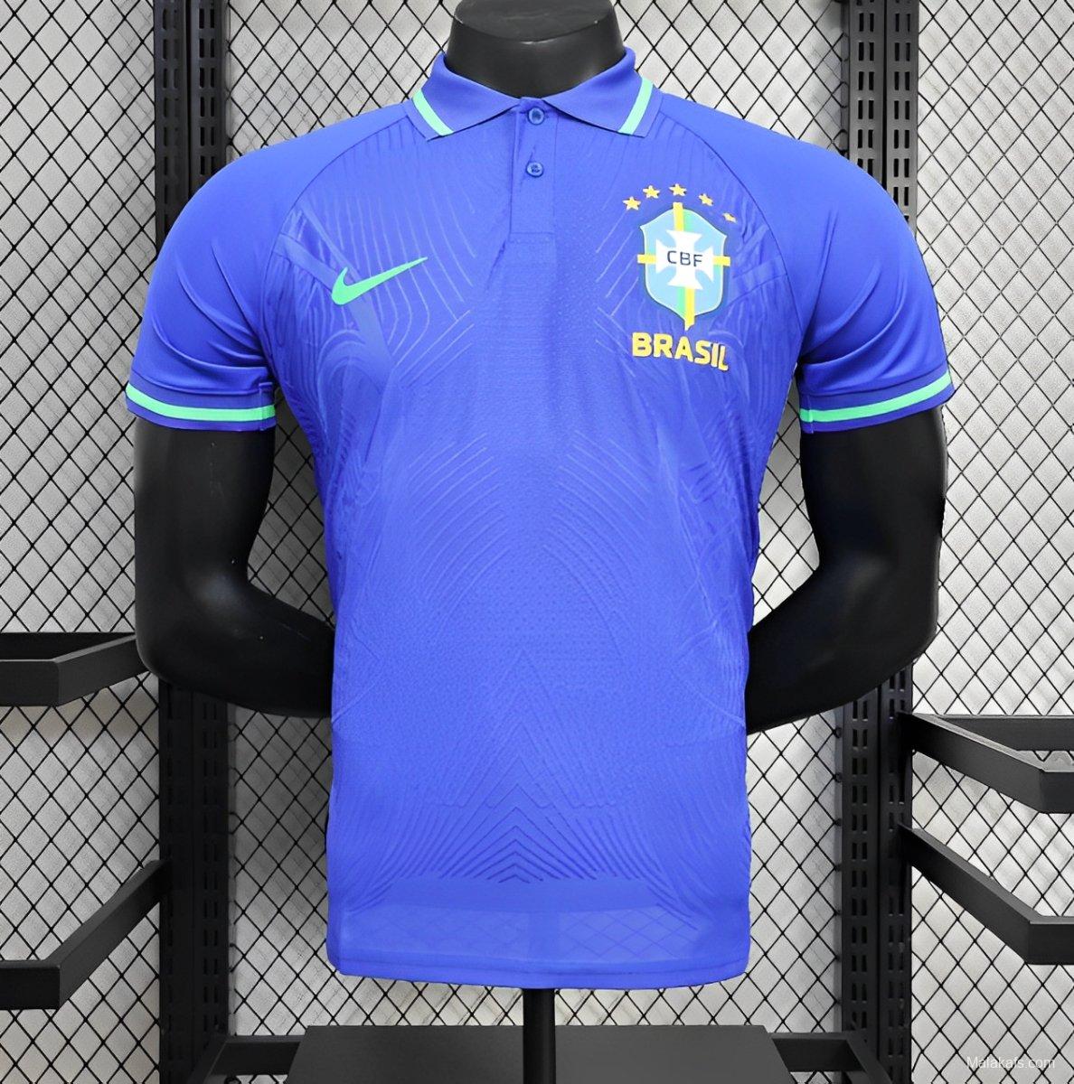 25/26 Player Version Brazil POLO Blue Jersey