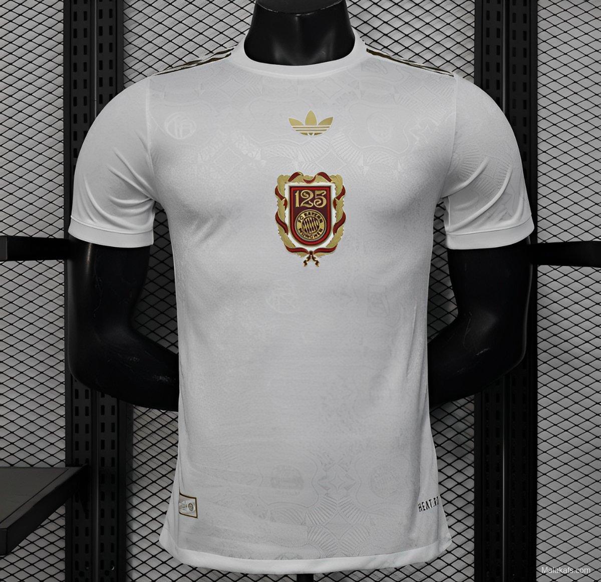 Player Version 25/26 Bayern Munich White with 125th Anniversary Emblem Jersey