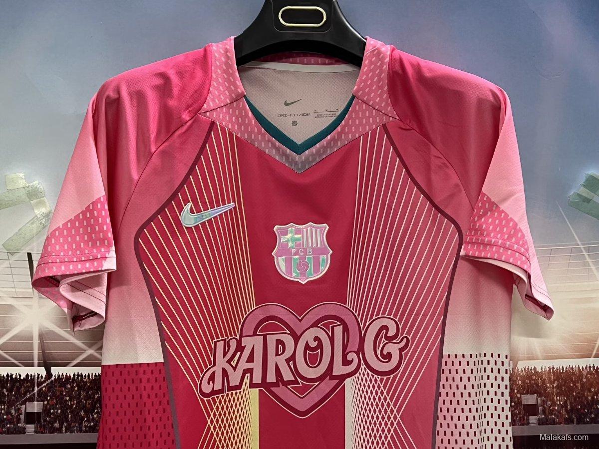 25/26 Barcelona Karol G Pink Jersey