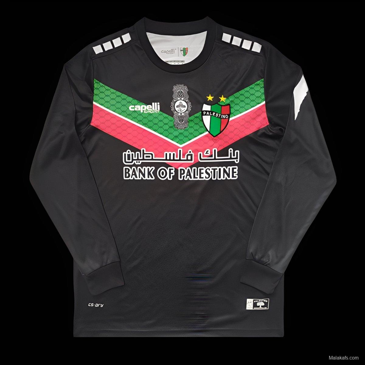 Retro 22/23 Palestino CD Black Long Sleeve Jersey