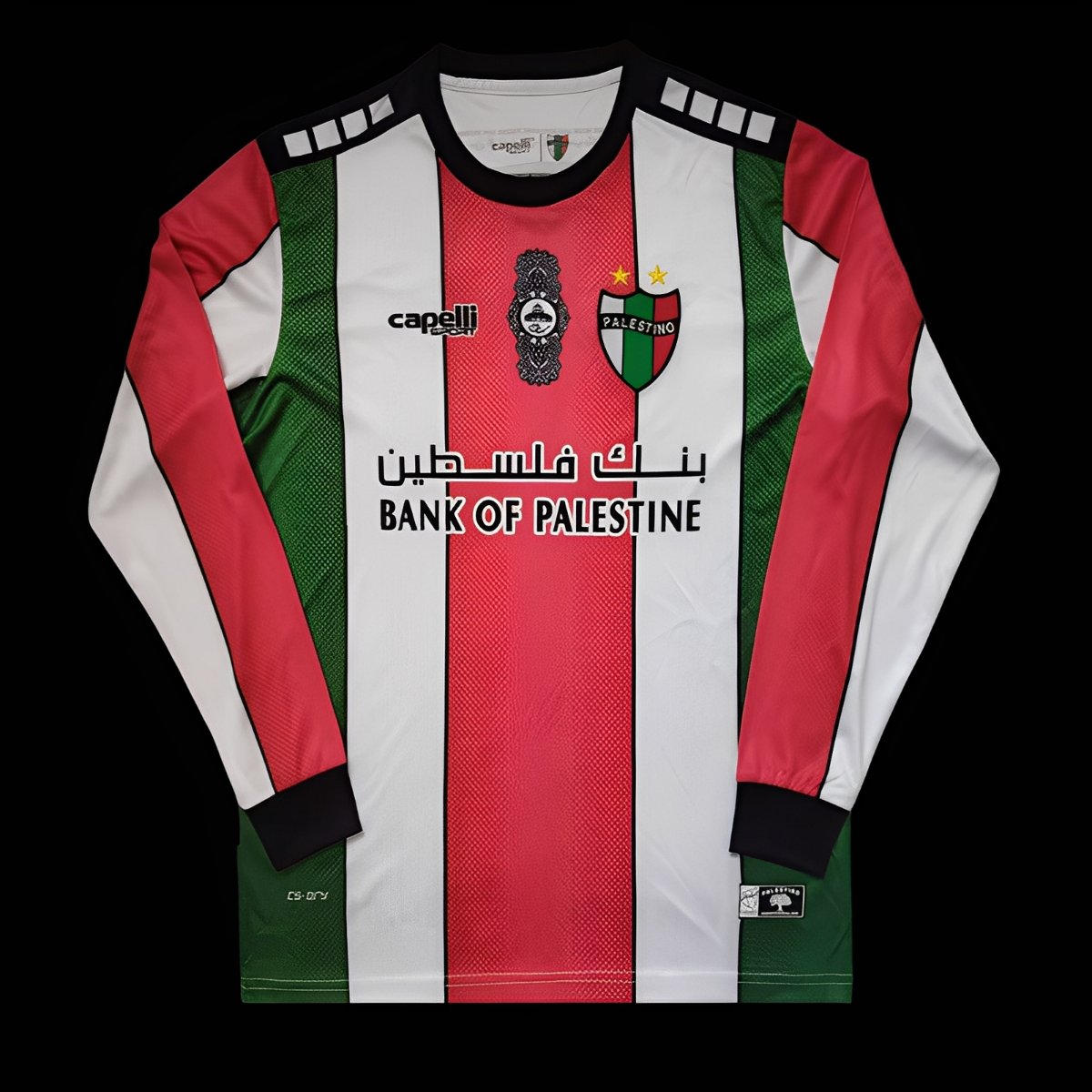 Retro Retro CD Palestino Home Long Sleeve Jersey