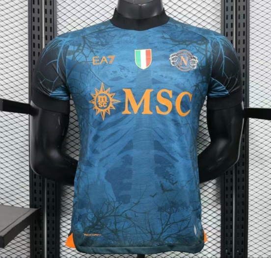 Player Version 25/26 Napoli Halloween Blue Jersey-Glow In Dark