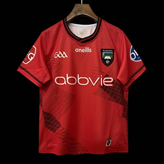 25/26 Sligo GAA Red with Black Geometric Pattern Jersey