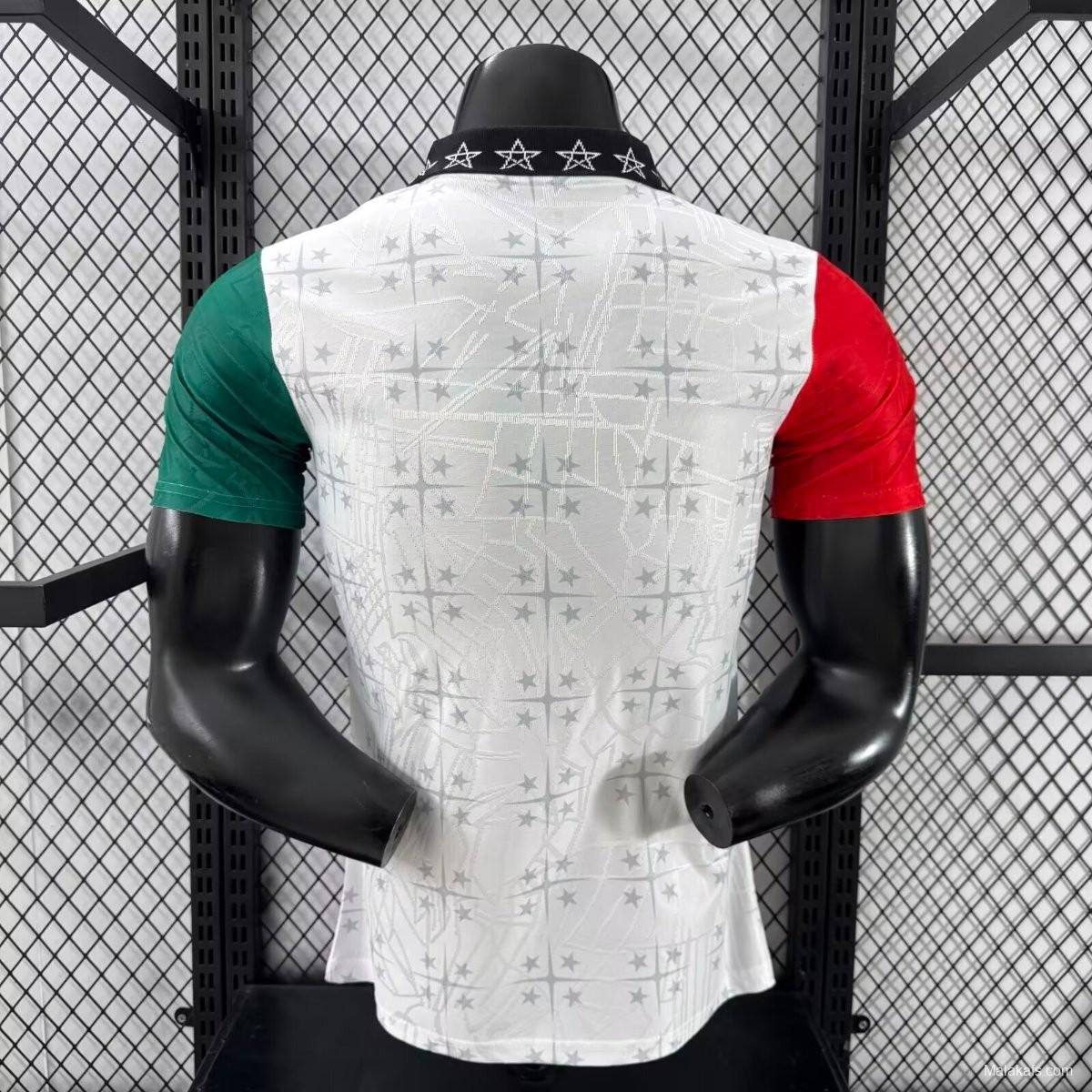 Player Version 2026 Ghana White with Black Star and Red-Green Sleeves Jersey