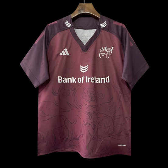 25/26 Munster Burgundy with Celtic Knotwork Pattern Jersey