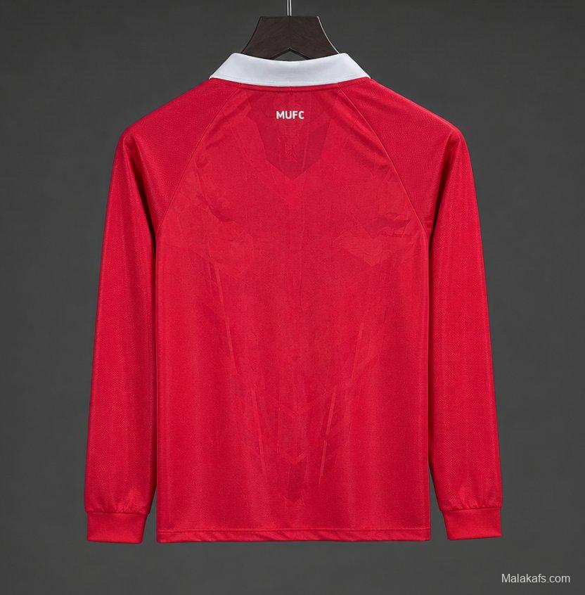 Retro 10/11 Manchester United Home Long Sleeve Jersey