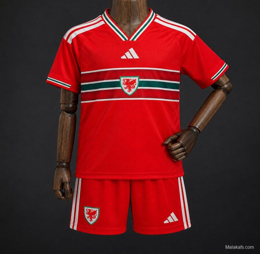2026 Kids Wales Home Jersey