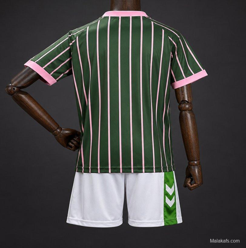 26/27 Kids Real Betis Balompié Dark Forest Green with Pink Pinstripe  Polo Collar Special Edition Jersey