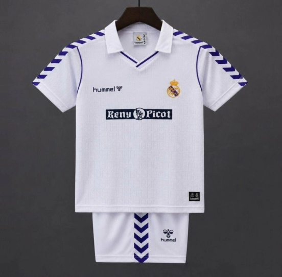 Retro Kids 88/90 Real Madrid Home Jersey