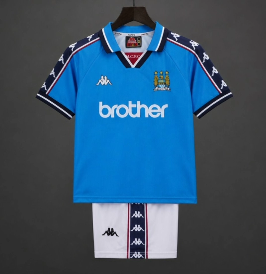 Retro Kids 97/98  Manchester City Home Jersey