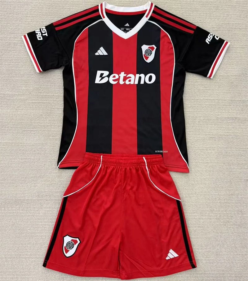 25-26 Kids CA River Plate Away Set Jersey & Short High Quality