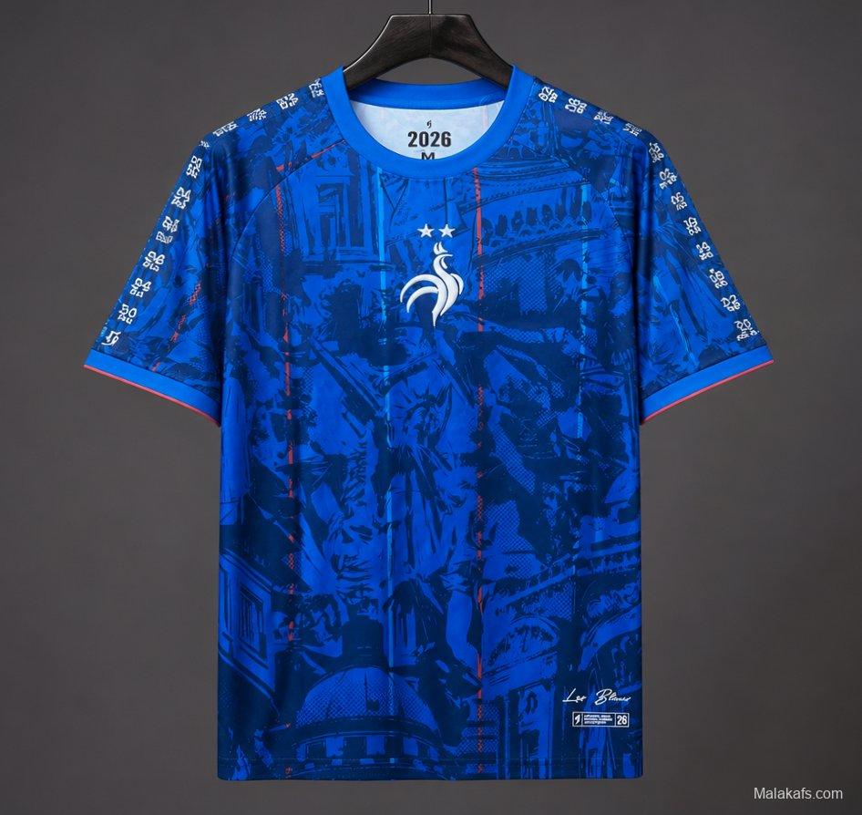2026 France 'Les Bleus' Heritage Football Blue Jersey