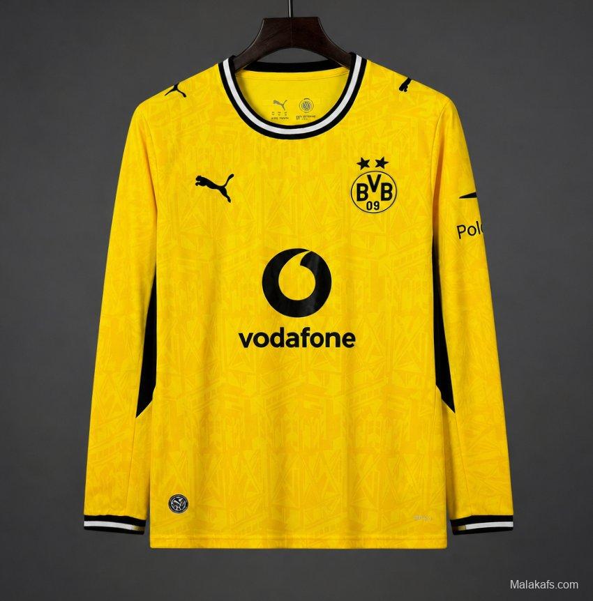 26/27 Borussia Dortmund Yellow with Black Sleeves Long Sleeve Home Jersey