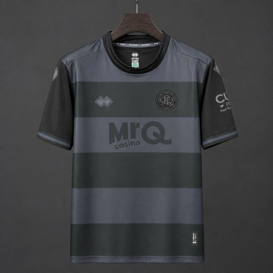 26/27 Queens Park Rangers Black & Dark Grey Stripes Third Jersey