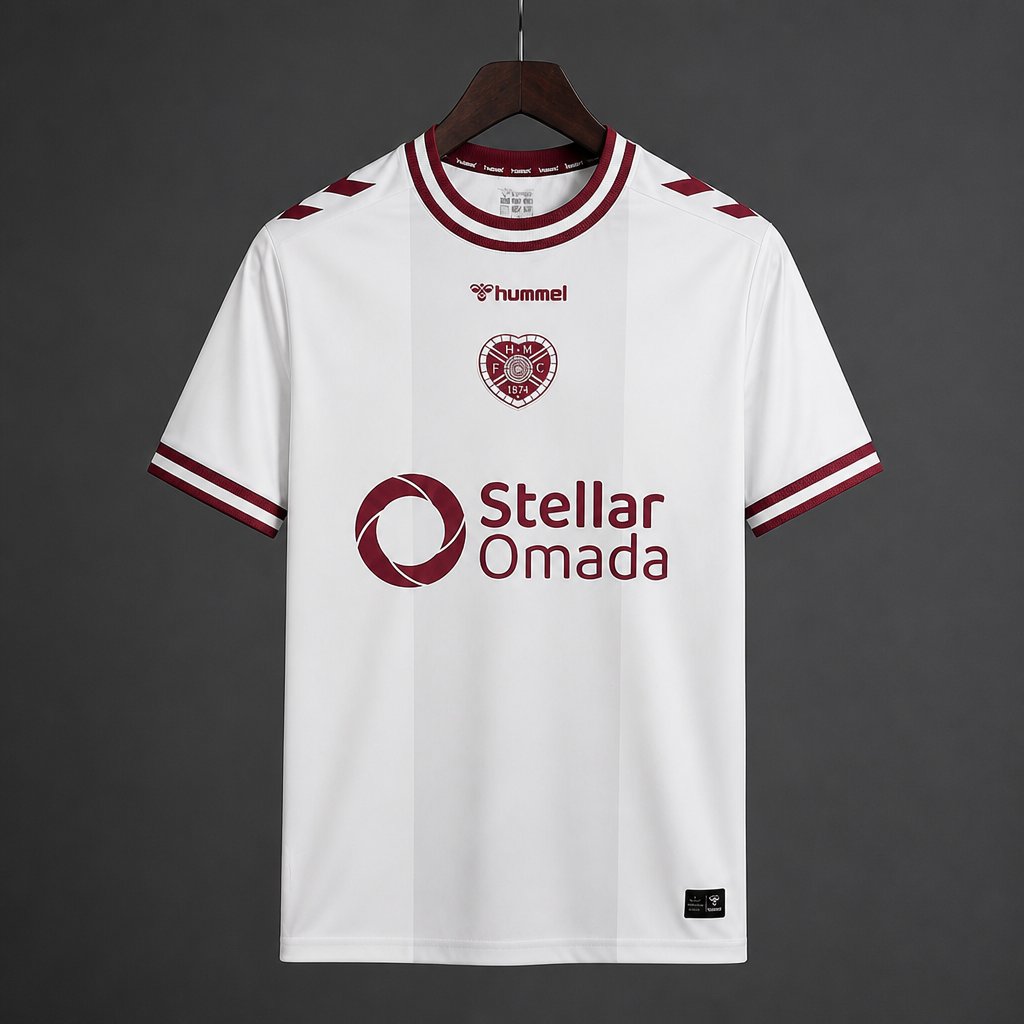 26/27 Heart of Midlothian FC Away White Jersey