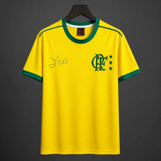 26/27  Flamengo Zico Signature World Cup Version Yellow Jersey