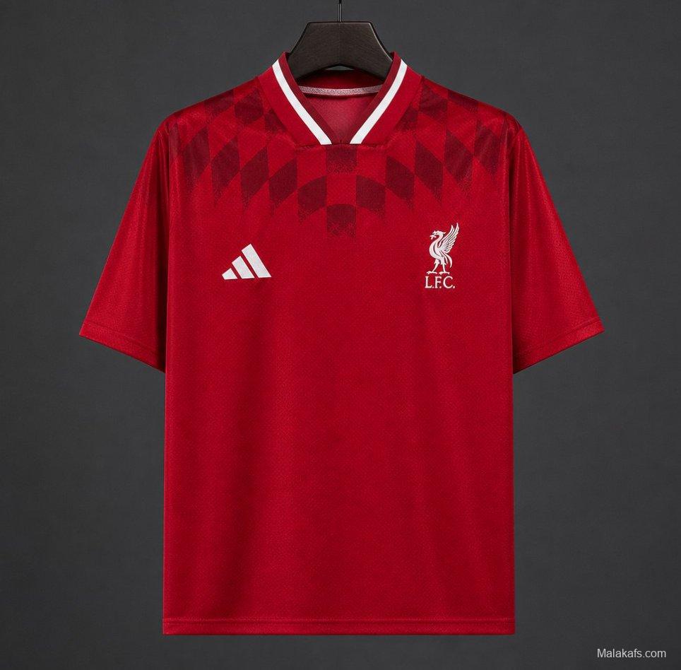 26/27 Liverpool Red Geometric Pattern Retro Special Edition Jersey