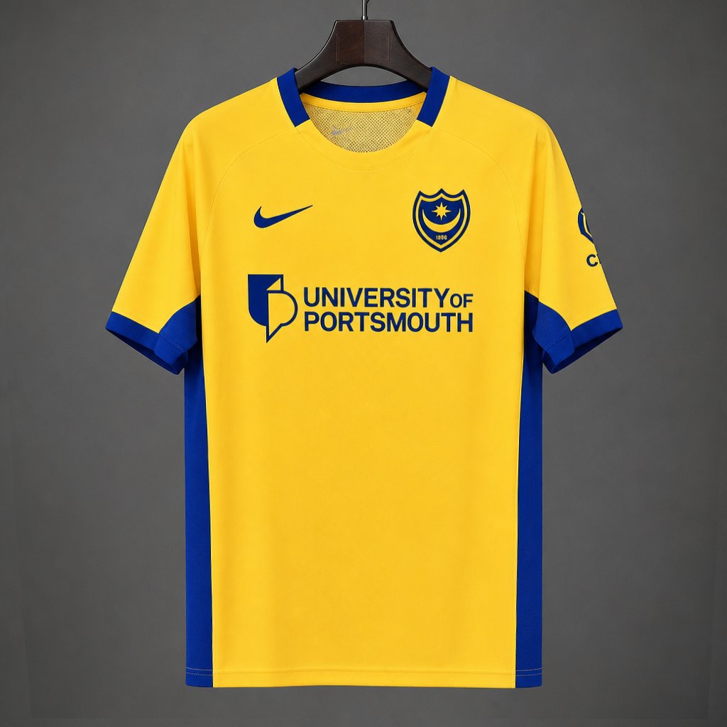 26/27 Portsmouth Away Yellow Jersey