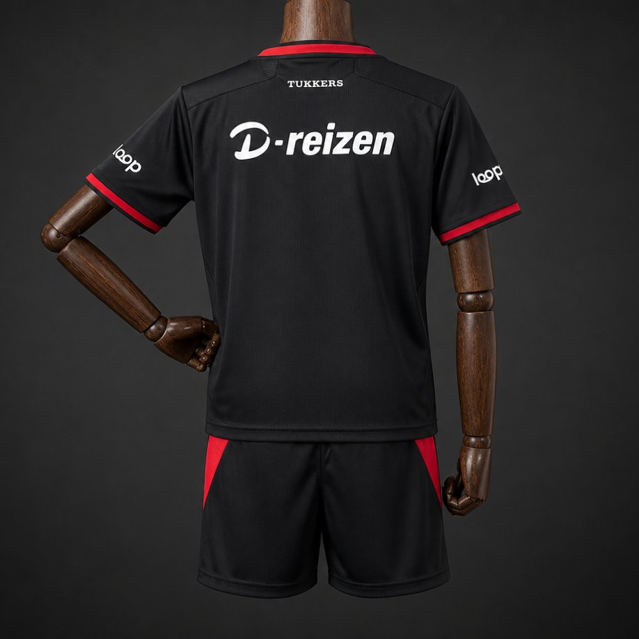 26/27 Kids Twente Away Black Jersey Kit