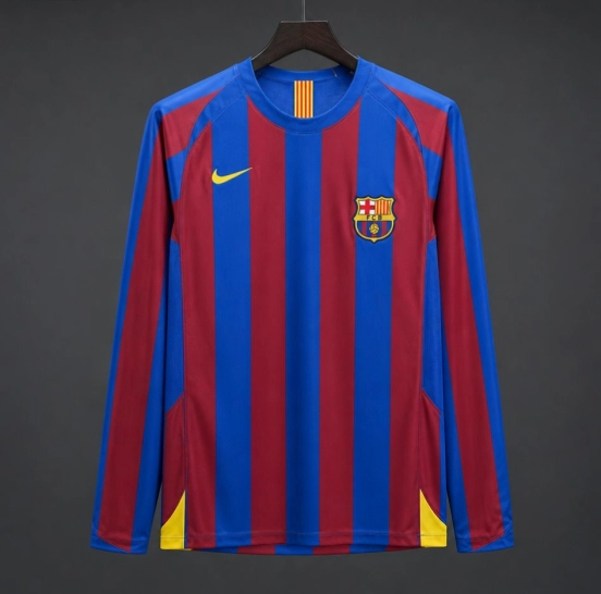 Retro 05/06 Barcelona Home Long Sleeve League Jersey