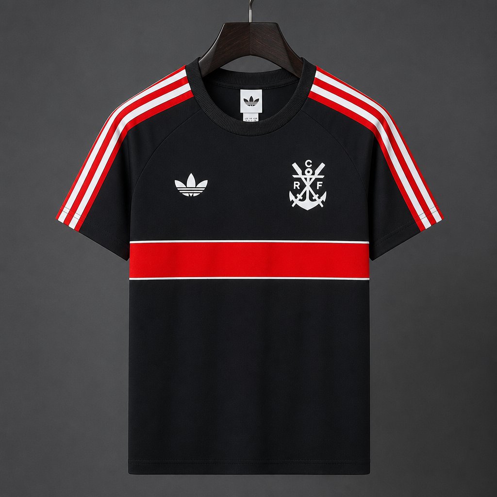26/27 Flamengo Black with Red Stripe Originals Jersey