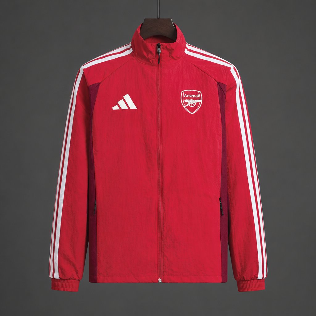 26/27 Arsenal FC Red  Full Zipper Windbreaker Jacket