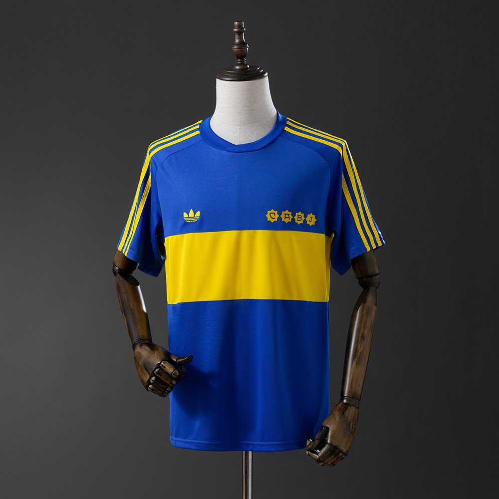 Retro 1981 Boca Juniors home Soccer Jersey