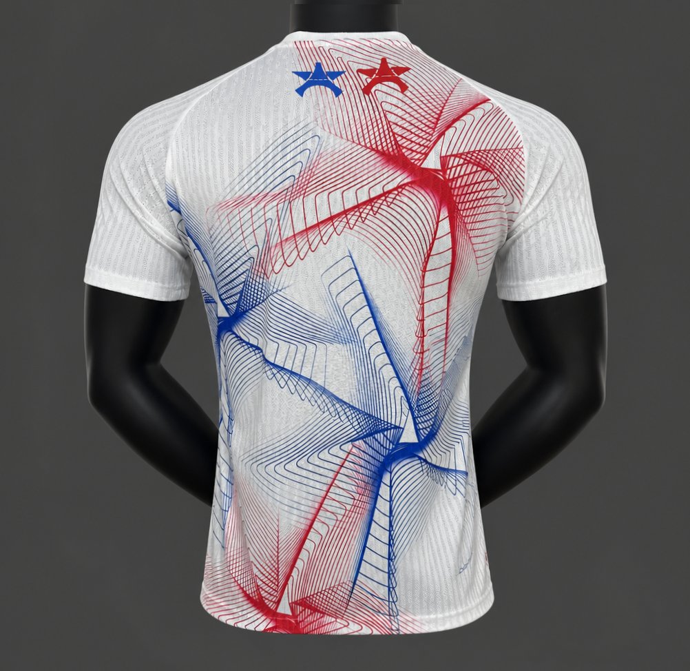 Player Version 26/27 PSG/Paris Saint-Germain Pre-Match White/Red/Blue Jersey