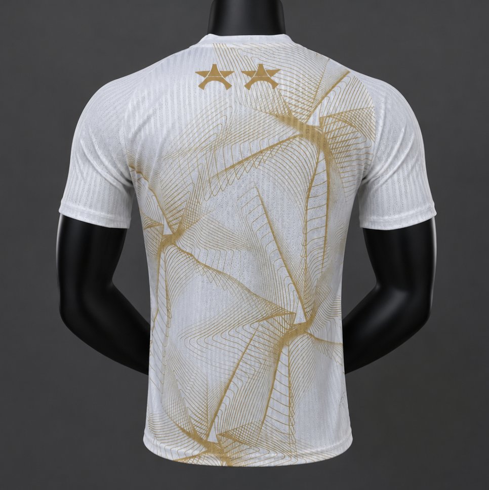 Player Version 26/27 PSG/Paris Saint-Germain Pre-Match White/Gold Jersey