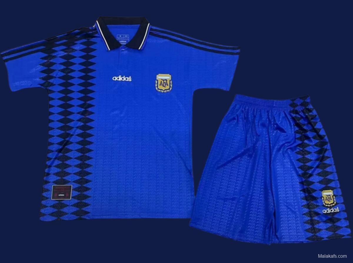 Retro 1994 Argentina Away Kids Set T-shirt and shorts