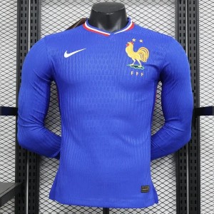 Player Version 2024 France Home Jersey Long Sleeve